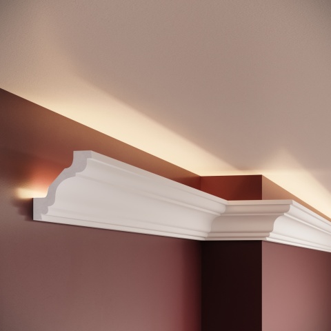 Cornisa poliuretan, Manavi, P819 - 6.8x6.4x200 cm - Img 3