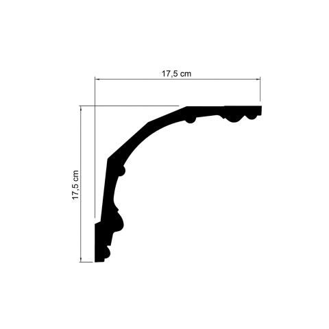 Cornisa poliuretan P849 - 17.5x17.5x200 cm - Img 2