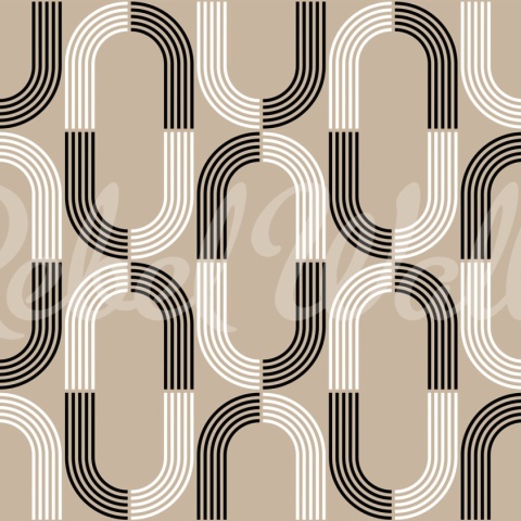 Fototapet, 70s Retro, Beige, Rebel Walls - Img 2