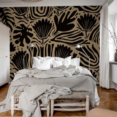 Fototapet, Abstract Blossoms, Brown, Rebel Walls - Img 3