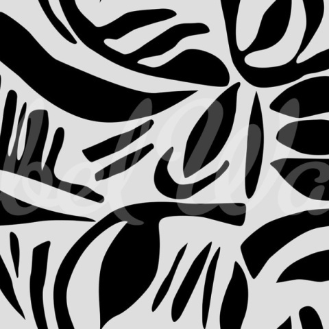 Fototapet, Abstract Leafs, Black &amp; White, Rebel Walls - Img 2