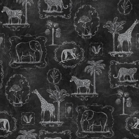 Fototapet, Animal Party, Blackboard, Rebel Walls - Img 2