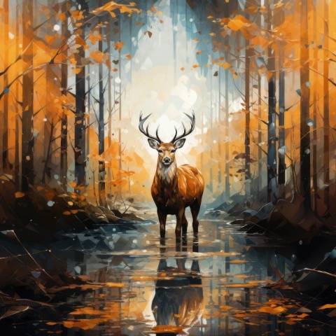 Fototapet Artistic Arche Cerf Rêve AC100
