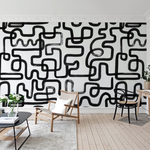 Fototapet, Artzy Lines, Graphite, Rebel Walls - Img 6