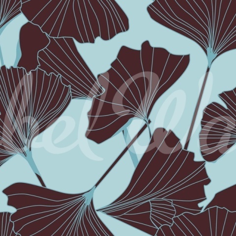 Fototapet, Big Ginko, Turquoise, Rebel Walls - Img 2