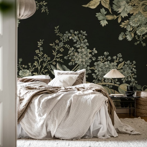 Fototapet, Bold Floral, Black, Rebel Walls - Img 3