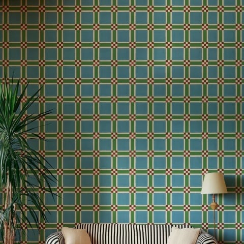 Fototapet, Bold Grid, Green, Rebel Walls - Img 3