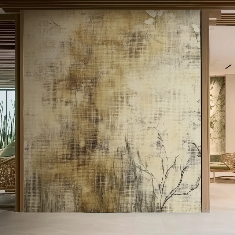 Fototapet Botanic Beige Naturel Brumeux Rêve BNB203 - Img 2