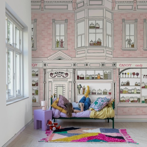 Fototapet, Candyshop, Pink, Rebel Walls - Img 3