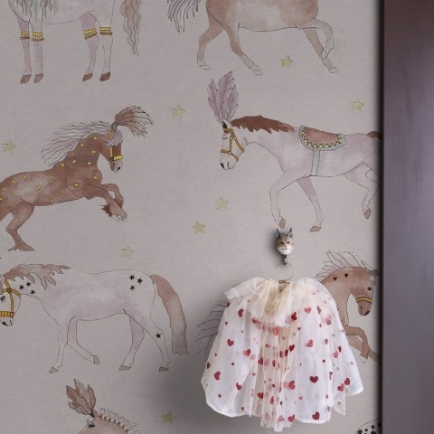 Fototapet, Circus Horses, Soft Pink, Rebel Walls - Img 3
