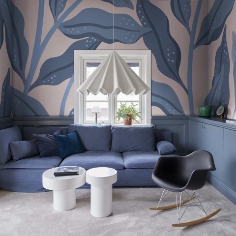 Fototapet, Cool Flora, Pink & Blue, Rebel Walls
