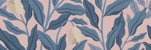Fototapet, Cool Flora, Pink &amp; Blue, Rebel Walls - Img 2