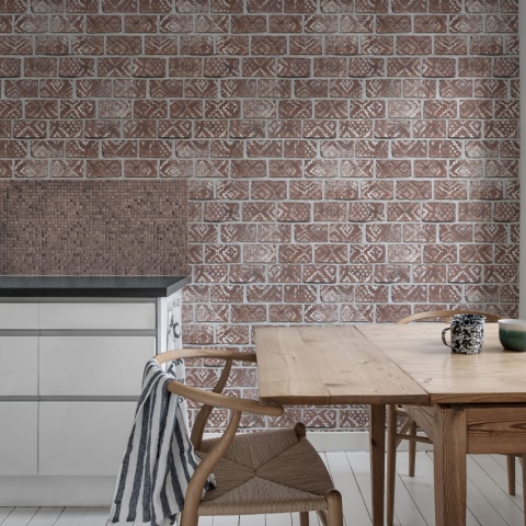 Fototapet, Decorated Bricks, Red, Rebel Walls - Img 4