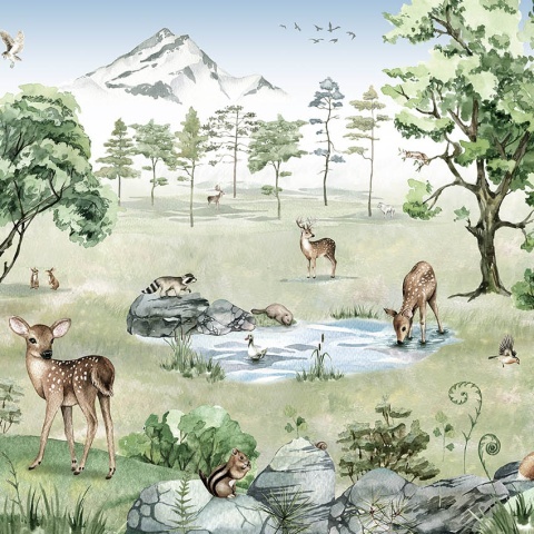 Fototapet Deer Forest - Summer, Kikki Belle - Img 2