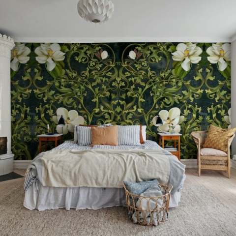Fototapet, Fabulous Flowers, Green, Rebel Walls - Img 3