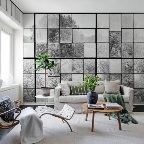 Fototapet, Factory Window, Graphite, Rebel Walls - Img 5
