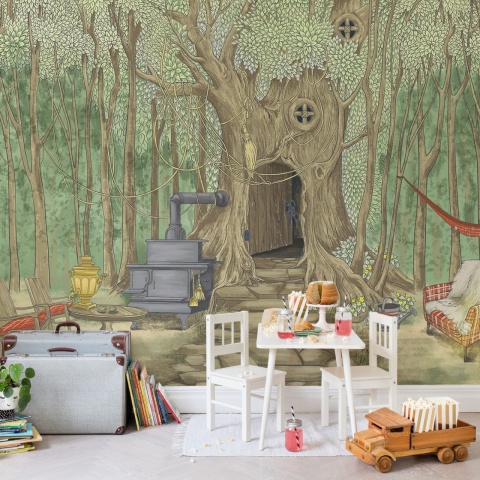 Fototapet, Fairy Tale, Forest Green, Rebel Walls - Img 3