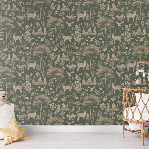 Fototapet Fantastic Forest - Vintage Green, Kikki Belle - Img 4