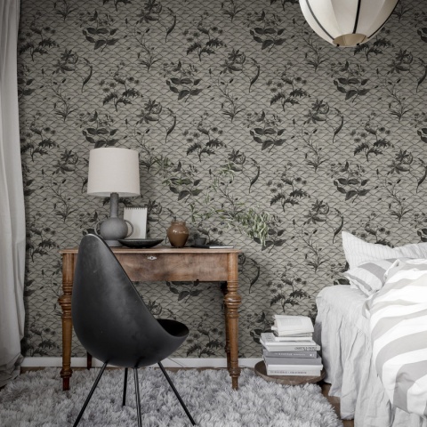 Fototapet, Floral Ripple, Graphite, Rebel Walls - Img 5