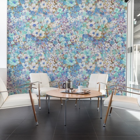 Fototapet, Flowerhaze, Blue, Rebel Walls