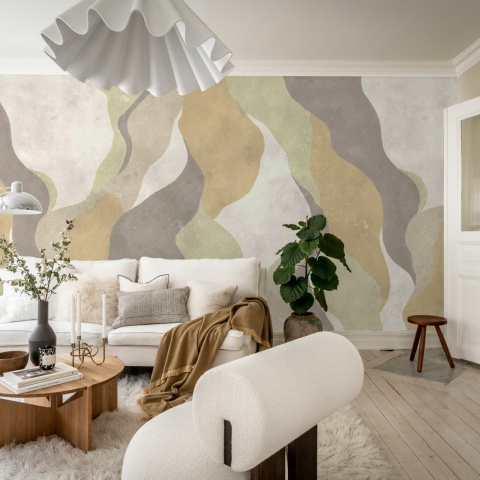 Fototapet, Flowing Forms, Pastel, Rebel Walls