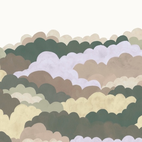 Fototapet, Fun Clouds, Green, Rebel Walls - Img 2