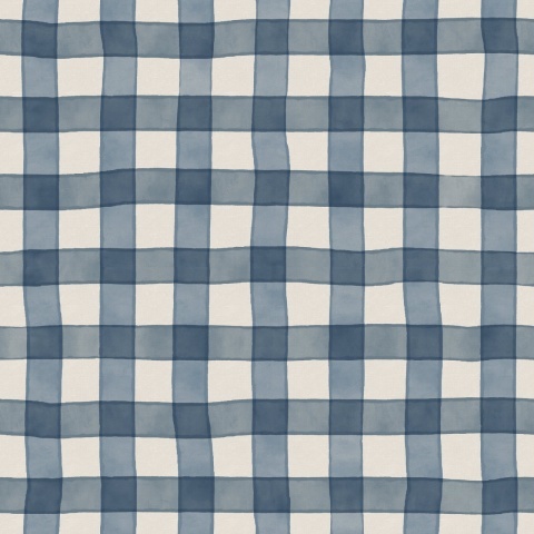Fototapet, Gingham, Blue, Rebel Walls - Img 2