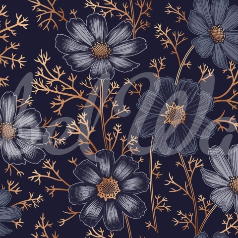 Fototapet, Grand Flowers, Gold, Rebel Walls - Img 2