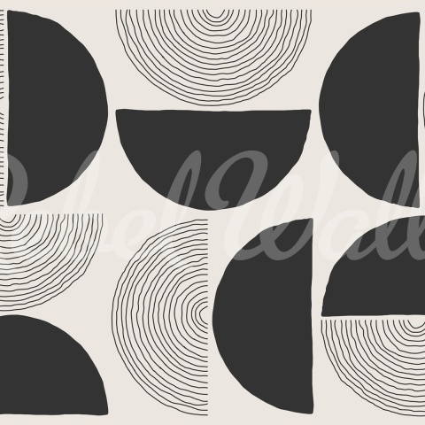 Fototapet, Graphic Circles, Black, Rebel Walls - Img 2