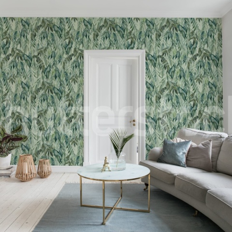 Fototapet, Hanging Branches, Silver Green, Rebel Walls