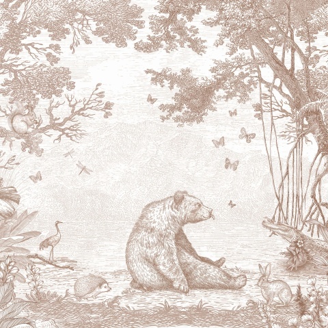 Fototapet, Happy Bear, Beige, Rebel Walls - Img 2