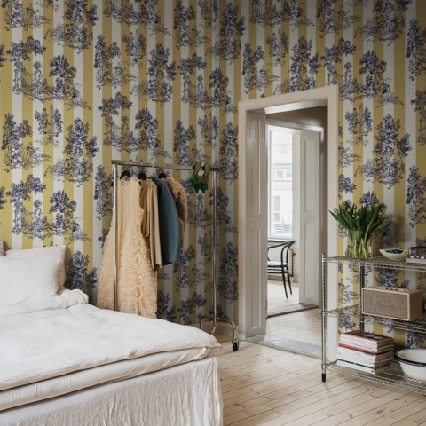 Fototapet, Happy Toile, Mustard, Rebel Walls