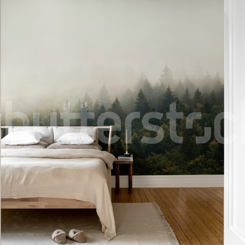Fototapet, Hazy Hill, Morning, Rebel Walls - Img 3