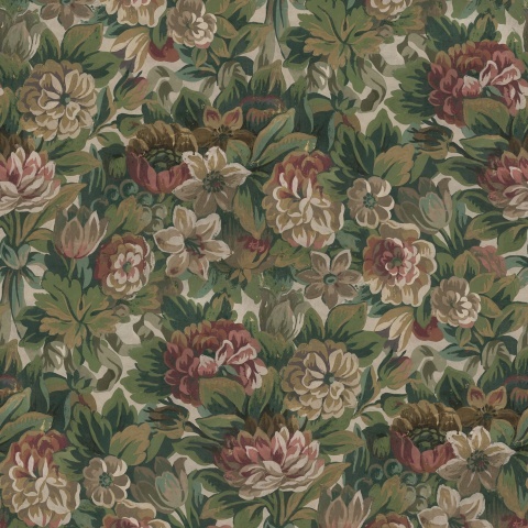 Fototapet, Heritage Floral, Red, Rebel Walls - Img 2