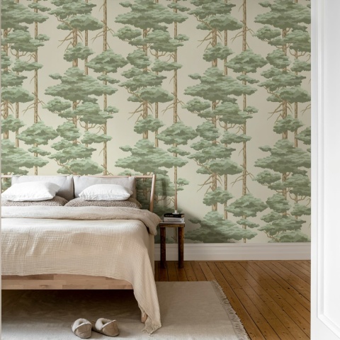 Fototapet, Highland Pines, Light Green, Rebel Walls - Img 3