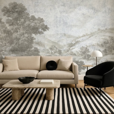 Fototapet Hills Serenade, Cream - personalizat, VLAdiLA - Img 3