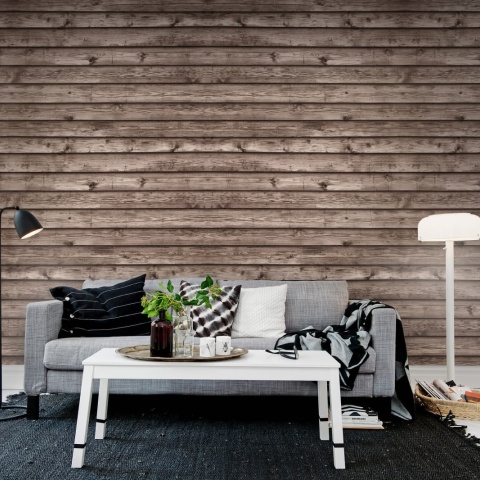 Fototapet, Horizontal Boards, Brown, Rebel Walls - Img 3