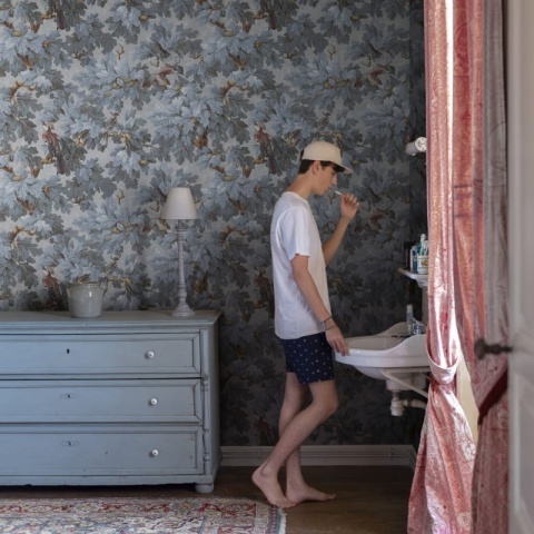 Fototapet lavabil, Benjamin Misty Blue, Sandberg - Img 3
