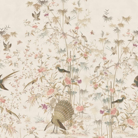 Fototapet lavabil, Chinoiserie Garden, Eggshell, Sandberg - Img 2