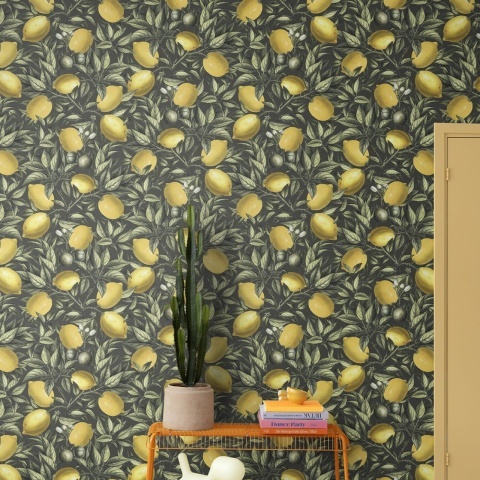 Fototapet, Lemon Tree, Dark Green, Rebel Walls