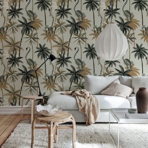 Fototapet, Lemur Palms, Sand, Rebel Walls