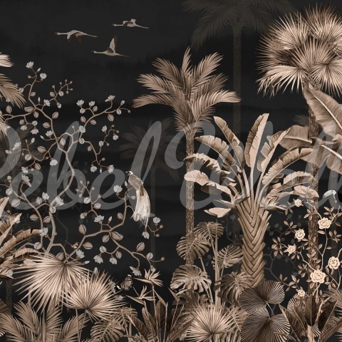 Fototapet, Magnolia Jungle, Black, Rebel Walls - Img 2