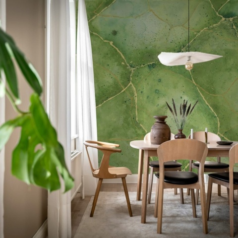 Fototapet, Marble Watercolor, Green, Rebel Walls - Img 3