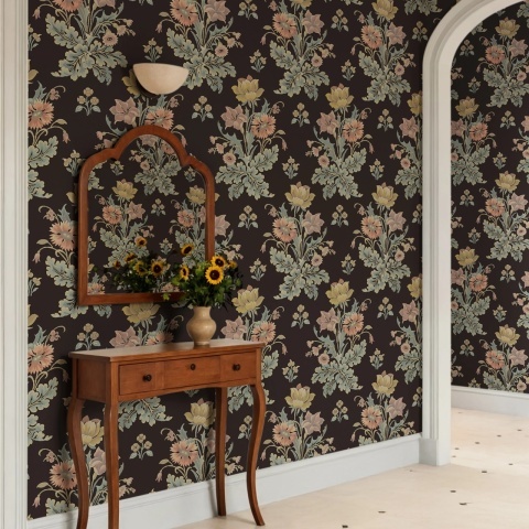 Fototapet, Meadow Bouquet, Black, Rebel Walls