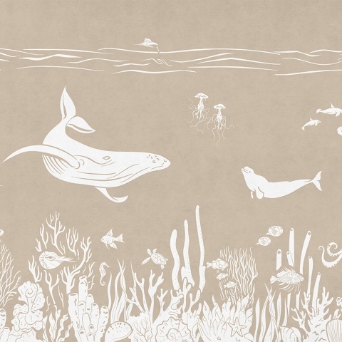 Fototapet Monochrome Sea - Brown, Kikki Belle - Img 2