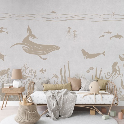 Fototapet Monochrome Sea - White Vintage, Kikki Belle - Img 4