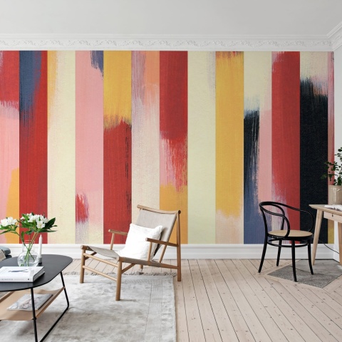 Fototapet, Paint Stripes, Multi, Rebel Walls