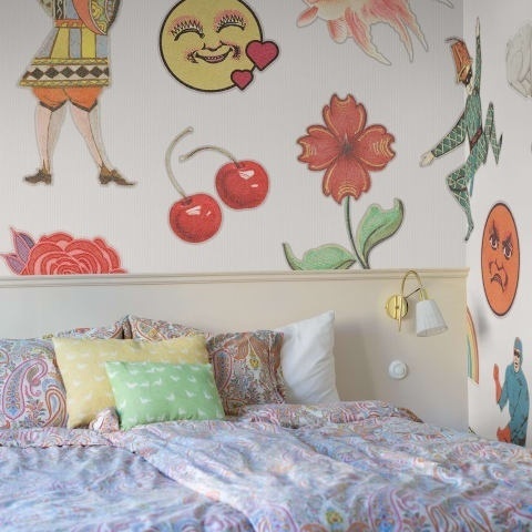 Fototapet, Patches, White, Rebel Walls