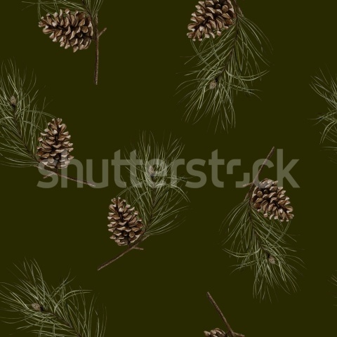 Fototapet, Pine Cones, Dark Green, Rebel Walls - Img 2
