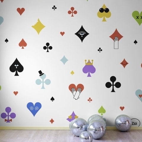 Fototapet, Poker Face, Rainbow, Rebel Walls
